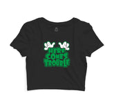 Here Come's Trouble  - Sukhiaatma Unisex Graphic Printed Black Crop Top